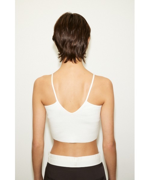 THROW by SLY（スローバイスライ）の「THROW CROP 2WAY HG CAMI クロップ 2ウェイ ハイゲージ キャミソール（キャミソール・レディース・グレー/アイボリー/ブラック・FREE）」の8枚目の写真
