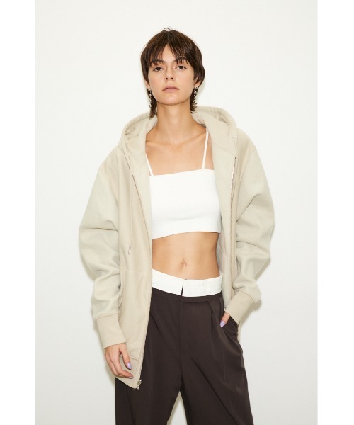 THROW by SLY（スローバイスライ）の「THROW CROP 2WAY HG CAMI クロップ 2ウェイ ハイゲージ キャミソール（キャミソール・レディース・グレー/アイボリー/ブラック・FREE）」の5枚目の写真