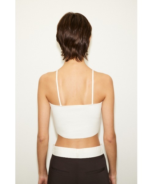 THROW by SLY（スローバイスライ）の「THROW CROP 2WAY HG CAMI クロップ 2ウェイ ハイゲージ キャミソール（キャミソール・レディース・グレー/アイボリー/ブラック・FREE）」の11枚目の写真