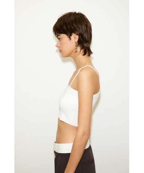 THROW by SLY（スローバイスライ）の「THROW CROP 2WAY HG CAMI クロップ 2ウェイ ハイゲージ キャミソール（キャミソール・レディース・グレー/アイボリー/ブラック・FREE）」の9枚目の写真