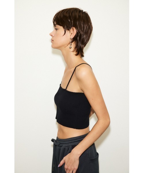 THROW by SLY（スローバイスライ）の「THROW CROP 2WAY HG CAMI クロップ 2ウェイ ハイゲージ キャミソール（キャミソール・レディース・グレー/アイボリー/ブラック・FREE）」の22枚目の写真