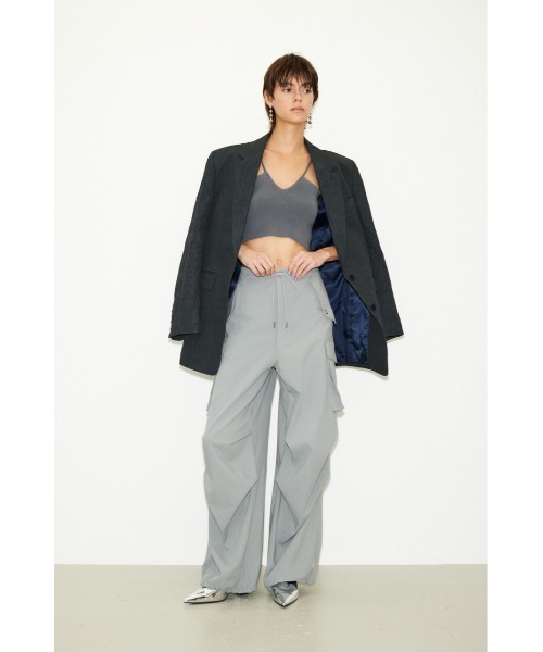 THROW by SLY（スローバイスライ）の「THROW CROP 2WAY HG CAMI クロップ 2ウェイ ハイゲージ キャミソール（キャミソール・レディース・グレー/アイボリー/ブラック・FREE）」の15枚目の写真