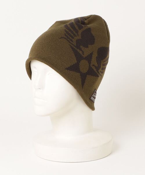 AVIREX（アヴィレックス）の「AVIREX / AX EX AVIREXMARK KNIT ビーニー / 80680700（ニットキャップ/ビーニー・メンズ・ブラック/オフホワイト/カーキ・FREE）」の6枚目の写真
