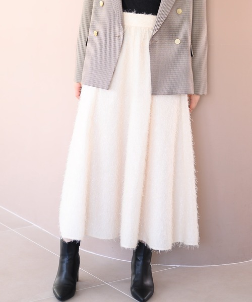 MISCH MASCH(ミッシュマッシュ)の「シャギーフレアスカート/MM437212(スカート・レディース・アイボリー/ブラック・フリ-)」の22枚目の写真