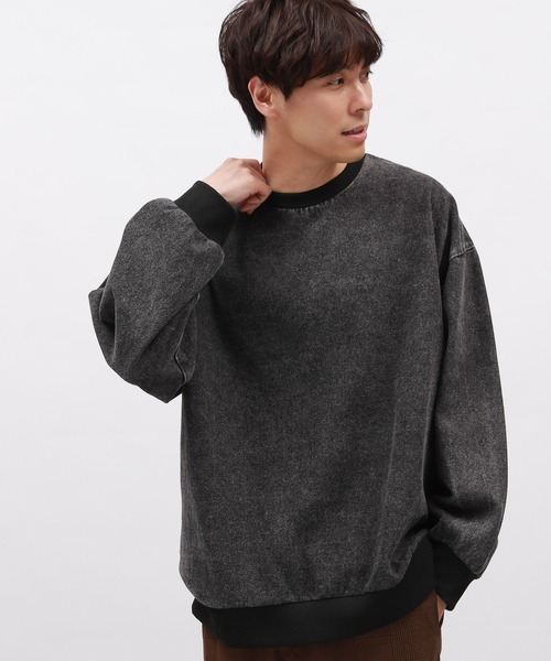 LAKOLE（ラコレ）の「ウォッシュドデニムプルオーバー / 137657（Tシャツ/カットソー・メンズ・ブラック/ブルー・MEDIUM/LARGE）」の2枚目の写真