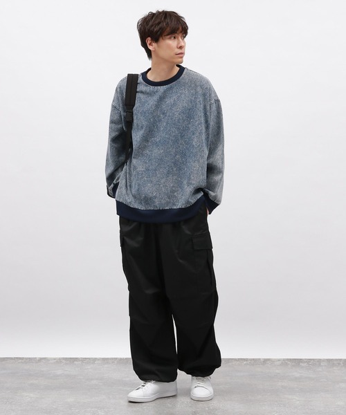 LAKOLE（ラコレ）の「ウォッシュドデニムプルオーバー / 137657（Tシャツ/カットソー・メンズ・ブラック/ブルー・MEDIUM/LARGE）」の5枚目の写真