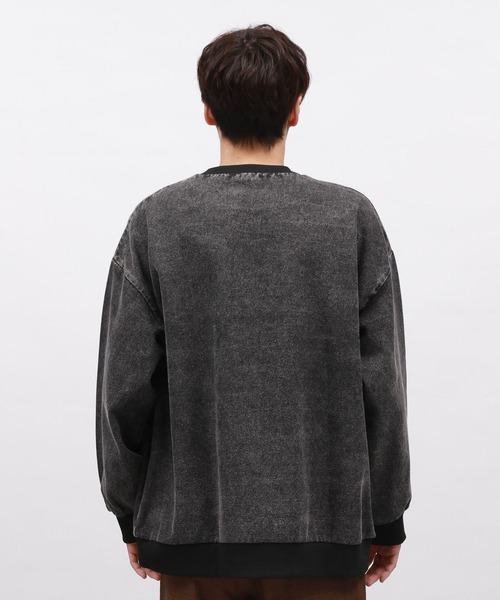 LAKOLE（ラコレ）の「ウォッシュドデニムプルオーバー / 137657（Tシャツ/カットソー・メンズ・ブラック/ブルー・MEDIUM/LARGE）」の9枚目の写真