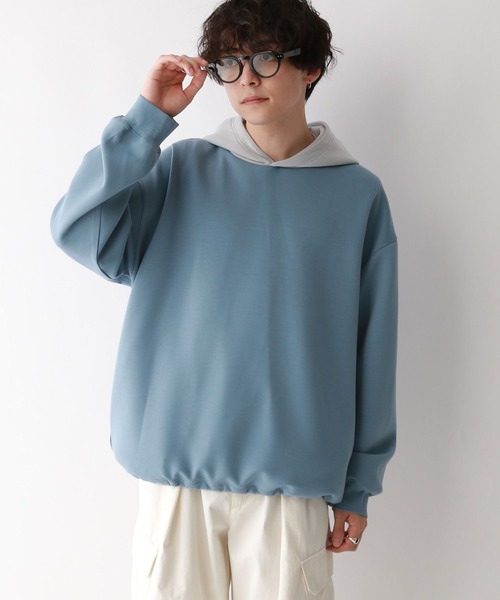 セール】配色切り替え/プルオーバーテックパーカー（パーカー