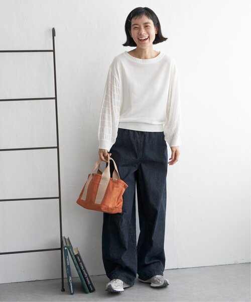 LBC(エルビーシー)の「キャンバス仕切りミニトートバッグ(トートバッグ・レディース・オフホワイト/オレンジ系その他/オリーブ/ダークネイビー/モカ・FREE)」の18枚目の写真