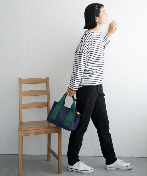 LBC(エルビーシー)の「キャンバス仕切りミニトートバッグ(トートバッグ・レディース・オフホワイト/オレンジ系その他/オリーブ/ダークネイビー/モカ・FREE)」の21枚目の写真