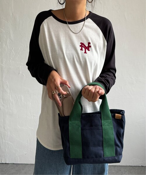 LBC(エルビーシー)の「キャンバス仕切りミニトートバッグ(トートバッグ・レディース・オフホワイト/オレンジ系その他/オリーブ/ダークネイビー/モカ・FREE)」の22枚目の写真