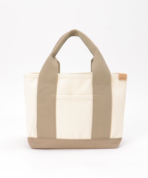LBC(エルビーシー)の「キャンバス仕切りミニトートバッグ(トートバッグ・レディース・オフホワイト/オレンジ系その他/オリーブ/ダークネイビー/モカ・FREE)」の10枚目の写真