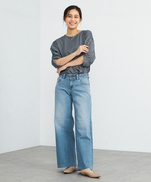 【即日発送可！】ワイド バギーパンツ series 01 一番人気デニム me+em select ジーンズ デニム デニムパンツ 「 選べる3サイズ