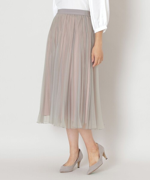 TO BE CHIC(トゥー ビー シック)の「【大人百花 掲載】オーガンジープリーツ スカート(スカート・レディース・ブラック/ブラウン系その他5/パープル系その他4・40/42)」の3枚目の写真