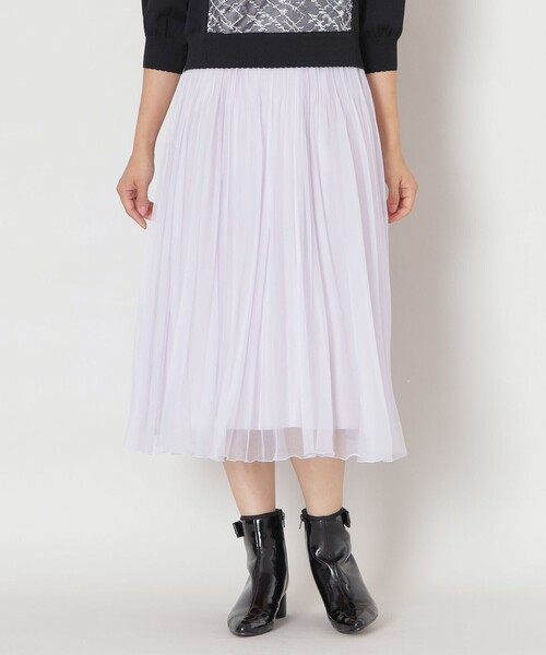 【セール】【大人百花 掲載】オーガンジープリーツ スカート（スカート）｜TO BE CHIC（トゥー ビー シック）