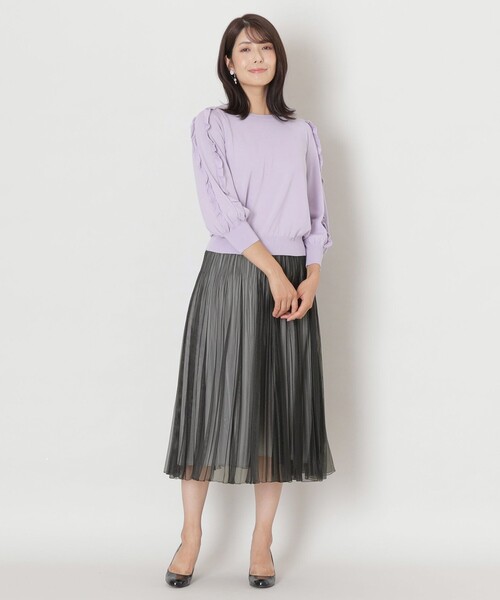 TO BE CHIC(トゥー ビー シック)の「【大人百花 掲載】オーガンジープリーツ スカート(スカート・レディース・ブラック/ブラウン系その他5/パープル系その他4・40/42)」の5枚目の写真