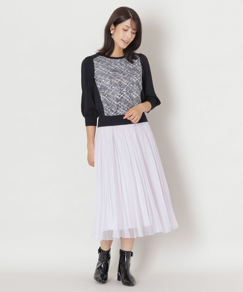 TO BE CHIC(トゥー ビー シック)の「【大人百花 掲載】オーガンジープリーツ スカート(スカート・レディース・ブラック/ブラウン系その他5/パープル系その他4・40/42)」の6枚目の写真