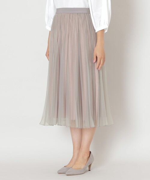 TO BE CHIC(トゥー ビー シック)の「【大人百花 掲載】オーガンジープリーツ スカート(スカート・レディース・ブラック/ブラウン系その他5/パープル系その他4・40/42)」の9枚目の写真
