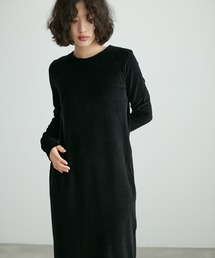 ADAM ET ROPE' | 【ADAM ET ROPE'】 ベロア BOTANICAL DYED  DRESS(ワンピース)