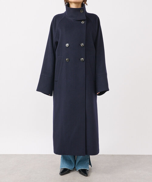 RIVE DROITE（リヴドロワ）の「【着映え◎】ウールスタンドネックコート（その他アウター・レディース・ネイビー/キャメル・FREE）」の7枚目の写真