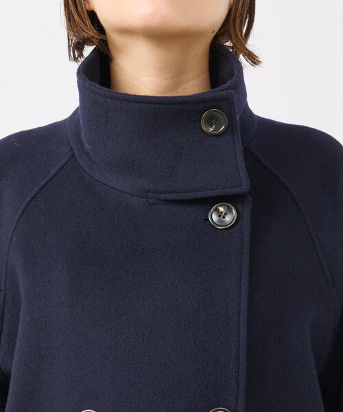 RIVE DROITE（リヴドロワ）の「【着映え◎】ウールスタンドネックコート（その他アウター・レディース・ネイビー/キャメル・FREE）」の10枚目の写真