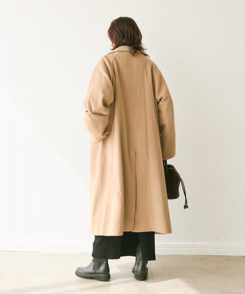 RIVE DROITE（リヴドロワ）の「【着映え◎】ウールスタンドネックコート（その他アウター・レディース・ネイビー/キャメル・FREE）」の22枚目の写真