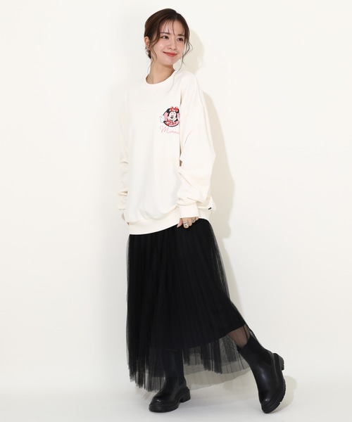 Disney（ディズニー）の「通販限定 親子お揃い ディズニー キャラクタートレーナー 9894A（スウェット・レディース・その他9/ブラック×レッド・XL/L/M/S）」の6枚目の写真