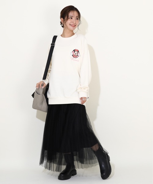 Disney（ディズニー）の「通販限定 親子お揃い ディズニー キャラクタートレーナー 9894A（スウェット・レディース・その他9/ブラック×レッド・XL/L/M/S）」の8枚目の写真