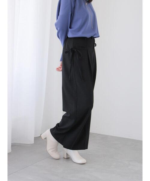 Te chichi TERRASSE(テチチテラス)の「サイドリボンセンタープレスパンツ(その他パンツ・レディース・チャコールグレー/ブラック/ベージュ・F)」の12枚目の写真