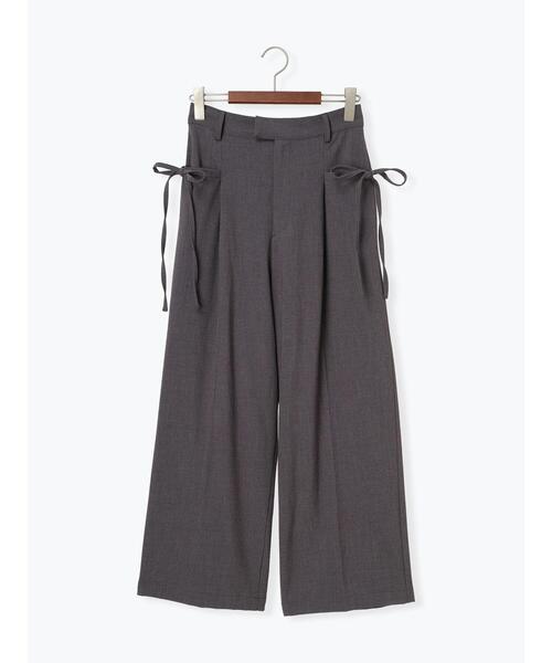 Te chichi TERRASSE(テチチテラス)の「サイドリボンセンタープレスパンツ(その他パンツ・レディース・チャコールグレー/ブラック/ベージュ・F)」の14枚目の写真