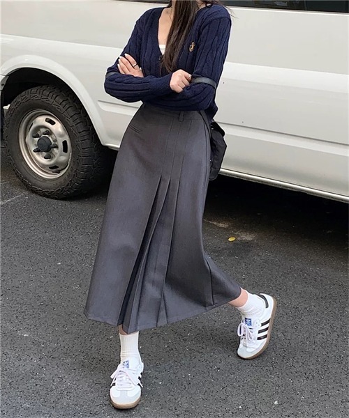 Dream garden（ドリームガーデン）の「サイドプリーツロングスカート（スカート・レディース・ブラック/ダークグレー/ダークブラウン・S/XL/2XL/L/M/3XL/4XL/5XL）」の19枚目の写真