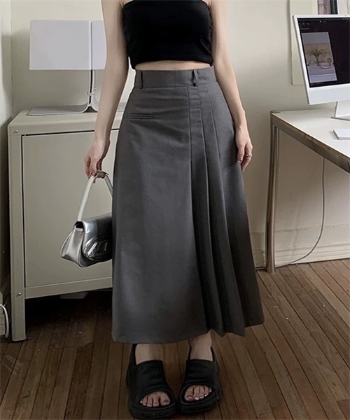 Dream garden（ドリームガーデン）の「サイドプリーツロングスカート（スカート・レディース・ブラック/ダークグレー/ダークブラウン・S/XL/2XL/L/M/3XL/4XL/5XL）」の16枚目の写真