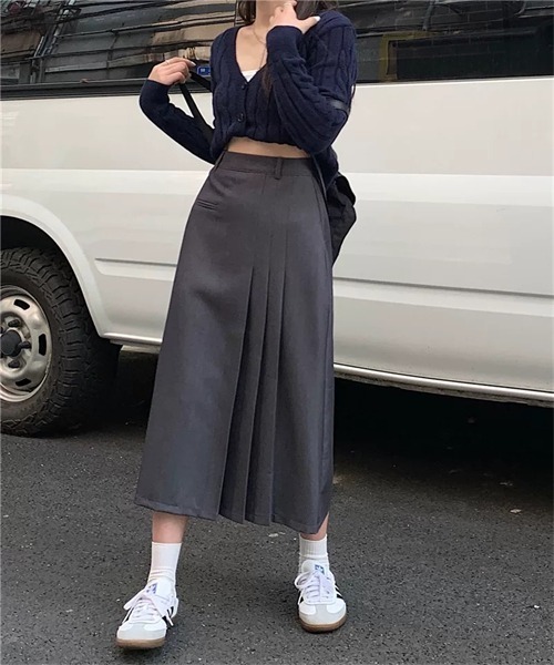 Dream garden（ドリームガーデン）の「サイドプリーツロングスカート（スカート・レディース・ブラック/ダークグレー/ダークブラウン・S/XL/2XL/L/M/3XL/4XL/5XL）」の21枚目の写真