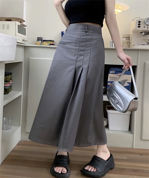 Dream garden（ドリームガーデン）の「サイドプリーツロングスカート（スカート・レディース・ブラック/ダークグレー/ダークブラウン・S/XL/2XL/L/M/3XL/4XL/5XL）」の18枚目の写真