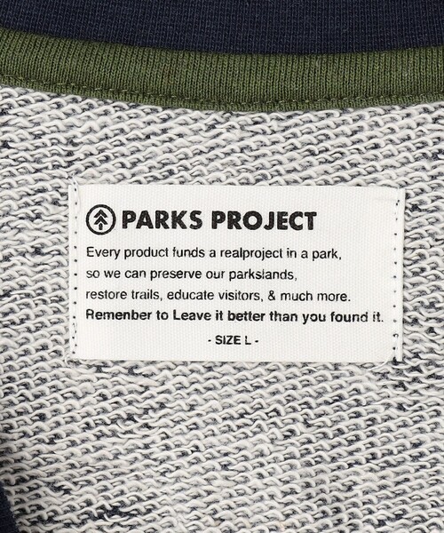 green label relaxing(グリーンレーベルリラクシング)の「【別注】<PARKS PROJECT>US PARK ネイビー スウェット(スウェット・メンズ・ネイビー・M/L)」の18枚目の写真