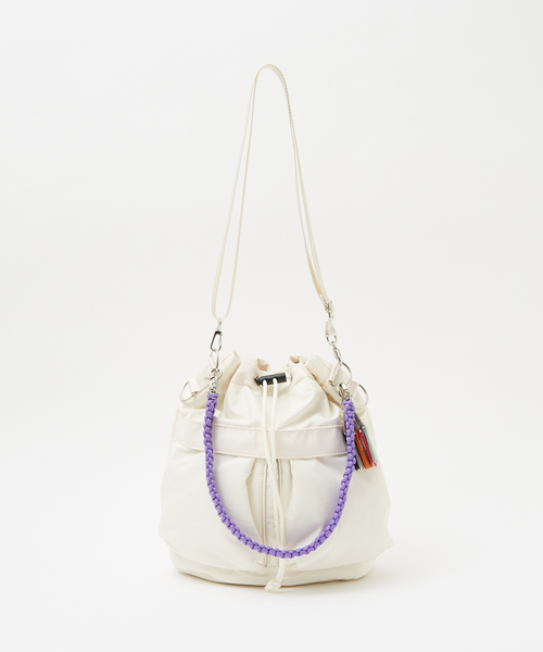 ABAHOUSE(アバハウス)の「【cheek/チーク】kinchaku code2WAY TOTE/巾着2WAYショルダーバッグ/ユニセックス(ショルダーバッグ・メンズ・ブラック/グレー/アイボリー/カーキ/イエロー/パープル/ベージュ/オレンジ・フリー)」の21枚目の写真