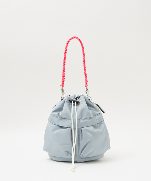 ABAHOUSE(アバハウス)の「【cheek/チーク】kinchaku code2WAY TOTE/巾着2WAYショルダーバッグ/ユニセックス(ショルダーバッグ・メンズ・ブラック/グレー/アイボリー/カーキ/イエロー/パープル/ベージュ/オレンジ・フリー)」の12枚目の写真