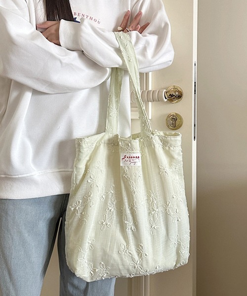 花柄刺繍トートバッグ ecd74f40a4b933df5cfea9f718594c