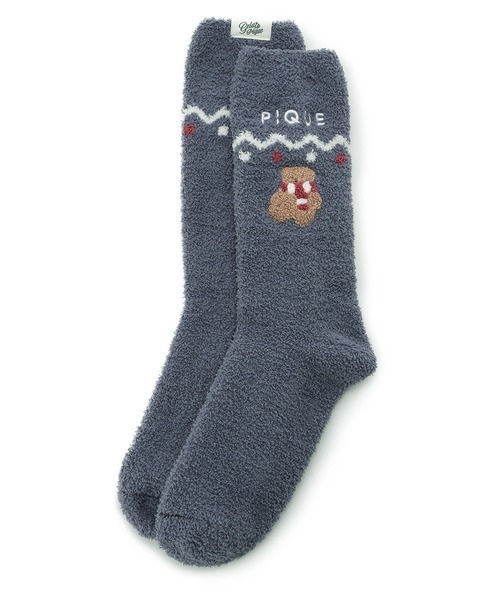 gelato pique(ジェラートピケ)の「【HOLIDAY】【HOMME】さがらBEARソックス(ソックス/靴下・メンズ・アイボリー/ネイビー・FREE)」の3枚目の写真
