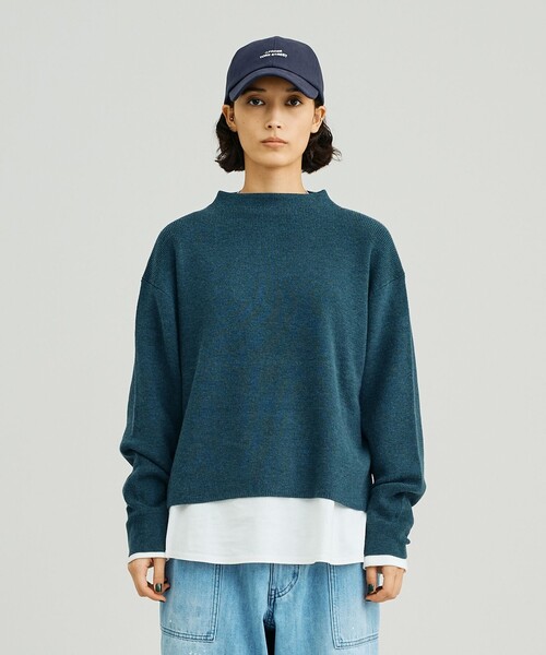 J.PRESS YORK STREET（ジェイプレスヨークストリート）の「【WOMEN】ANTI PILLING WOOL ボトルネックニット（ニット/セーター・レディース・ブルー系/ダルブルー系/オレンジ系/ライトグレー系/グレー系・F）」の4枚目の写真
