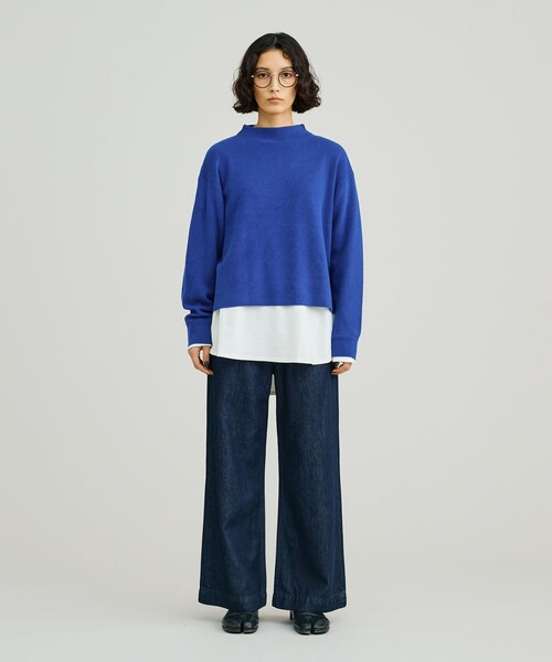 J.PRESS YORK STREET（ジェイプレスヨークストリート）の「【WOMEN】ANTI PILLING WOOL ボトルネックニット（ニット/セーター・レディース・ブルー系/ダルブルー系/オレンジ系/ライトグレー系/グレー系・F）」の12枚目の写真