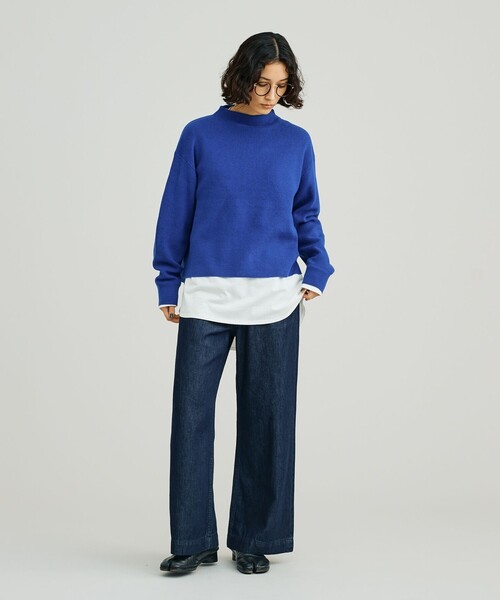 J.PRESS YORK STREET（ジェイプレスヨークストリート）の「【WOMEN】ANTI PILLING WOOL ボトルネックニット（ニット/セーター・レディース・ブルー系/ダルブルー系/オレンジ系/ライトグレー系/グレー系・F）」の13枚目の写真