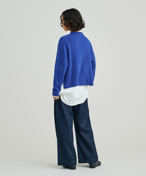 J.PRESS YORK STREET（ジェイプレスヨークストリート）の「【WOMEN】ANTI PILLING WOOL ボトルネックニット（ニット/セーター・レディース・ブルー系/ダルブルー系/オレンジ系/ライトグレー系/グレー系・F）」の14枚目の写真