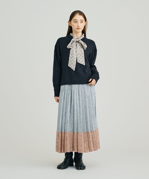 J.PRESS YORK STREET（ジェイプレスヨークストリート）の「【WOMEN】ANTI PILLING WOOL ボトルネックニット（ニット/セーター・レディース・ブルー系/ダルブルー系/オレンジ系/ライトグレー系/グレー系・F）」の19枚目の写真