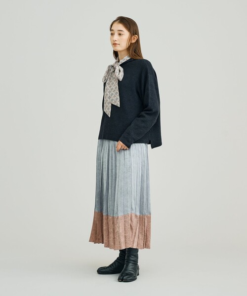 J.PRESS YORK STREET（ジェイプレスヨークストリート）の「【WOMEN】ANTI PILLING WOOL ボトルネックニット（ニット/セーター・レディース・ブルー系/ダルブルー系/オレンジ系/ライトグレー系/グレー系・F）」の20枚目の写真