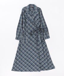 RRL（ダブル アール エル）の「チェック コットン ラップ ドレス