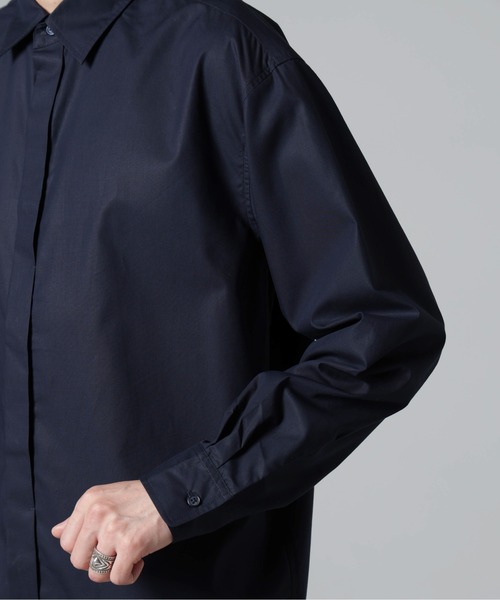 NANO universe(ナノユニバース)の「WEB限定/テンセルコットン比翼レギュラーカラーシャツ(シャツ/ブラウス・メンズ・ネイビー/ホワイト/ブルー・L/M)」の17枚目の写真