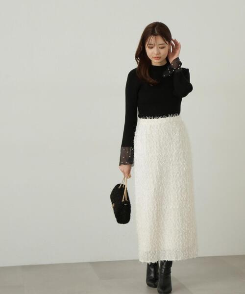 PROPORTION BODY DRESSING(プロポーションボディドレッシング)の「3Dレースタイトスカート / 1214220105(スカート・レディース・ホワイト系その他/ベージュ・SMALL/MEDIUM)」の12枚目の写真