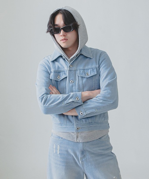 ホワイトライン　WHITE LINE デニムジャケット Gジャン　ジージャン white line / ホワイトライン 】ビンテージライクな定番