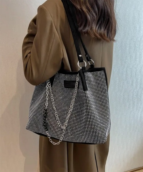 Miniministore(ミニミニストア)の「キラキラトートバッグワンショルダーバッグ(トートバッグ・レディース・カラフル/シルバー/ブラック・FREE)」の2枚目の写真